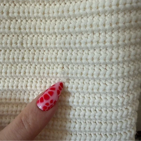 🆕Cream For Love And Lemons Olina Crochet Mini Dress Sz Medium - Picture 9 of 10